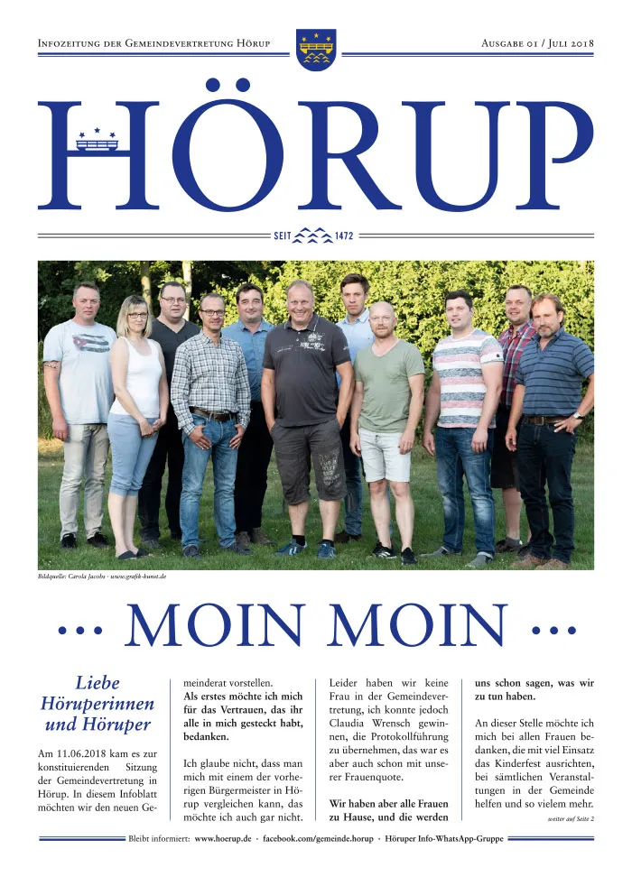 Hörup Zeitung Ausgabe 01 Juli 2018